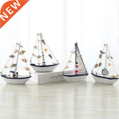 Sailing Boat Model Chic Exquisite Wood Mini Sailboat Boat
