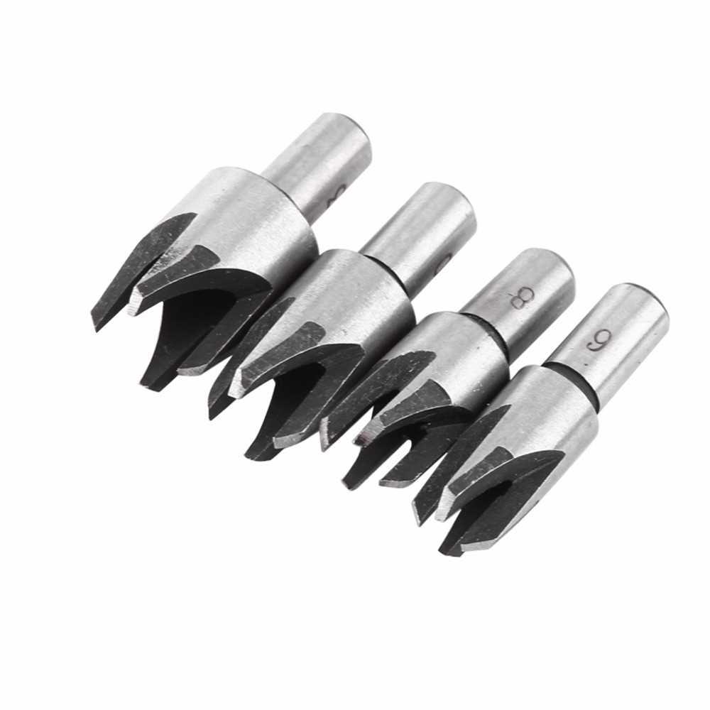 4pcs Steel Claw Type Wood Plug Cutters Woodworking Dowel Cut
