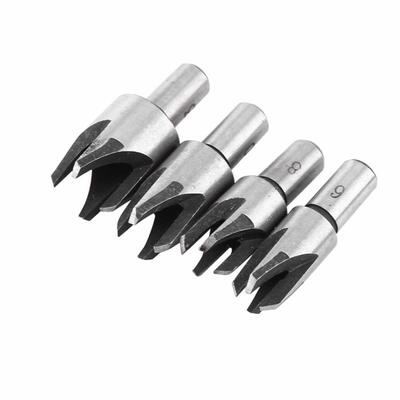 4pcs Steel Claw Type Wood Plug Cutters Woodworking Dowel Cut