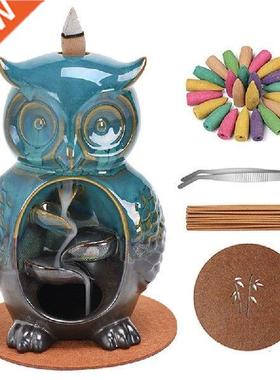 Owl Backflow Incense Burner, Waterfall Incense Burner