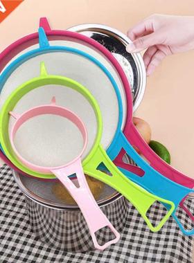 New 4Pcs Plastic Fine Mesh Filter Colander Soy Milk Sieve Fl