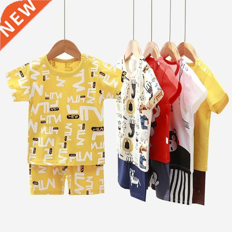 2022 New Toddler Kids Short Sleeve Clothes Set Summer Cotton