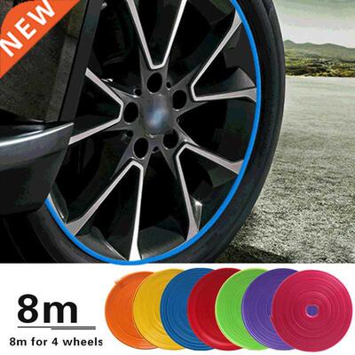 8M / Roll Rim blades Car Vehicle Color Wheel Rims Protectors