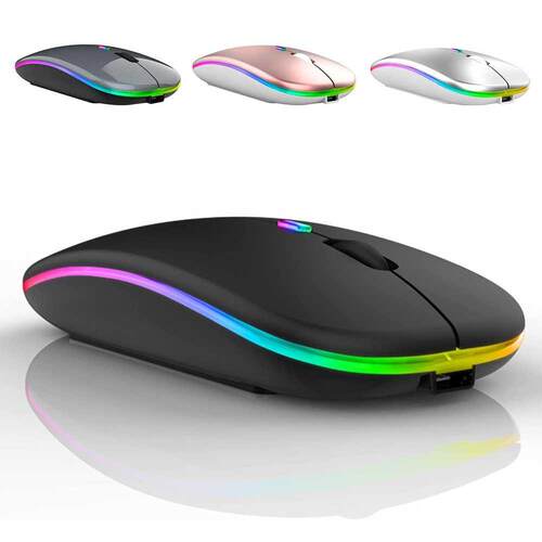 Wireless Mouse USB Rechargeable Bluetooth-compatible RGB Mou