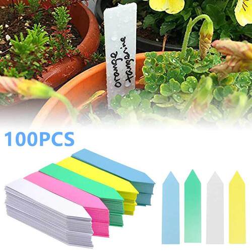 100Pcs Garden Plant Labels Plastic Plant Tags Nursery Marker