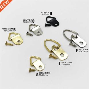 25pcs Golden Silver Black Triangle D-Ring Hanging Oil Painti