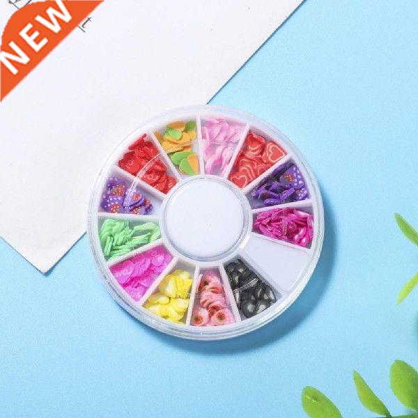 1 Box Nail Filler Vivid Nail Sequins Grid Designs Slice