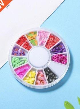 1 Box Nail Filler Vivid Nail Sequins Grid Designs Slice