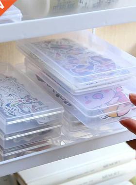 1 PC Stationery Stickers Plastic Storage Box Organizer Conta