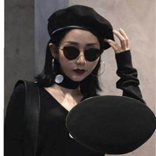 Female Autumn and Winter Women Large Size Beret Hats Men Fau
