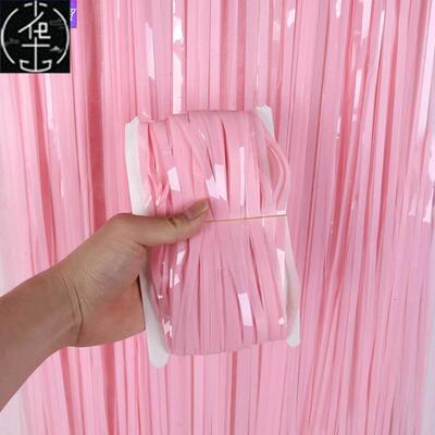 Rain silk curtain birthday background wall decoration party