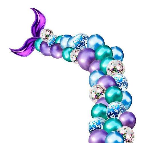 New 44PCS Mermaid Tail Balloon Arch Set Baby Shower Kids
