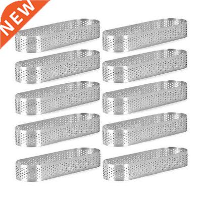 10 Pack Oval Tart Ring,Perforated Baking Ring,Pastry