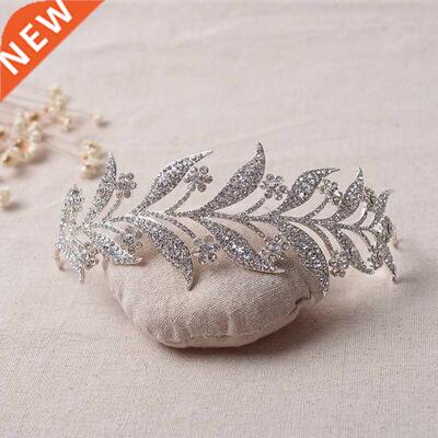 Broque Bridl Brnches Crystl Rhinestone Flower Tir Hir