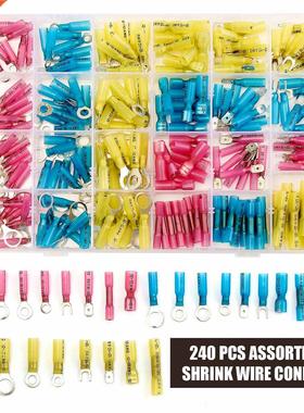 240PCS Red Blue Yellow Heat Shrink Crimp Automotive Terminal