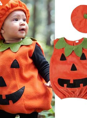 0-Y Newly Cosplay Halloween Toddler Baby Kid Pumpkin Print