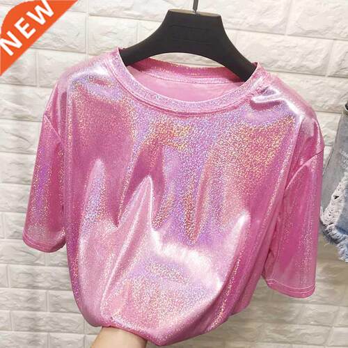 New summer retro style stylish bright silk woman shiny loos