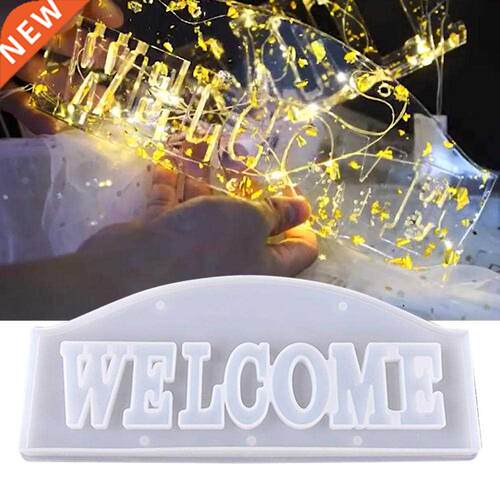 Welcome Letter Pattern Silicone Molds  Epoxy Resin Mold