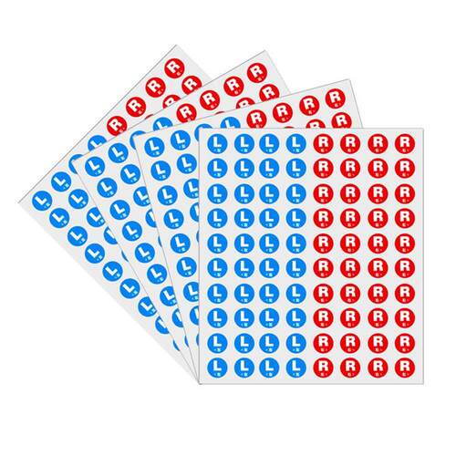 10 Sets /800pcs Circle Round Color Adhesive Label left /righ