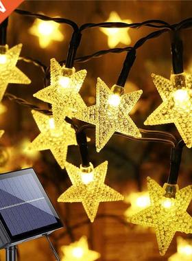 Solar Star String Lights 8 Modes Solar Powered Twinkle Fairy