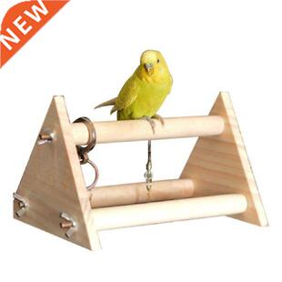 Wooden Parrot Stand Set Training Supplies Creative Portable