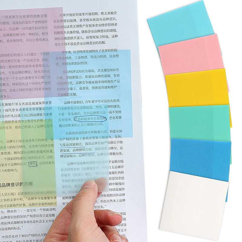 Waterproof PET Transparent Sticky Notes Memo Pad 50 Sheets S
