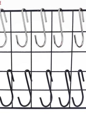 10pcs Stainless Steel S-shaped Kitchen Hanging Hooks Bathroo