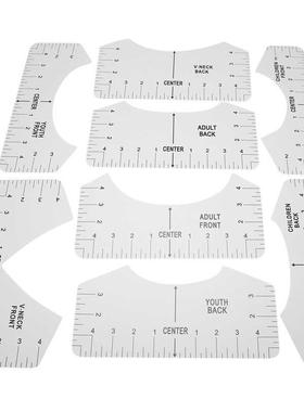 8 Pieces T-Shirt Guide Ruler V-Neck Alignment Tool T-Shirt D