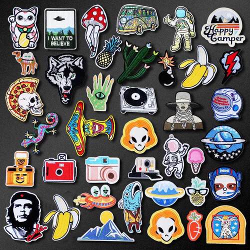 Bomb Lghtnng Camera Patch for Clothng ron on Embrodered