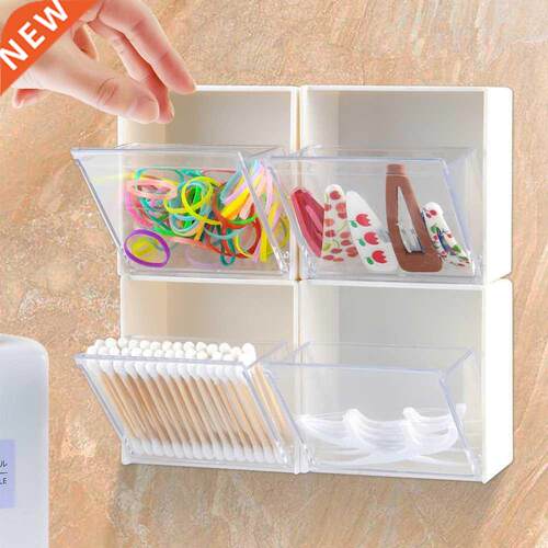 Bathroom Organizer Wall-mounted Cotton pad Holder Makeup Org