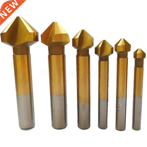 6pc 90 Degree Hss Countersink Drill Bit Chamfer Cutter Coate