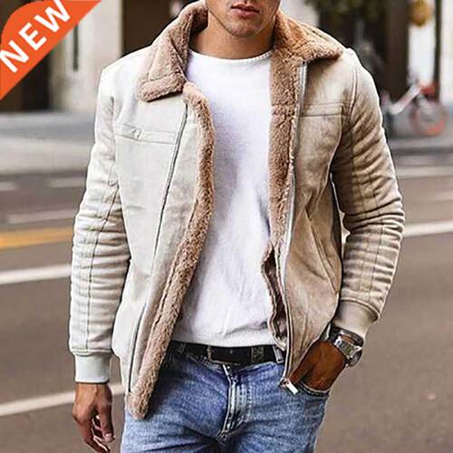 Winter Solid Warm Velvet Long Sleeve Composite Jackets Coat
