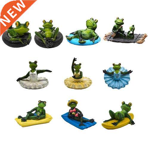2021 New Resin Floating Frogs Statue Creative Outdoor