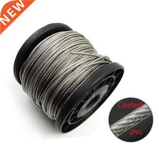 50 meters 0.5-3mm PVC Coated Flexible steel wire Rope Soft C