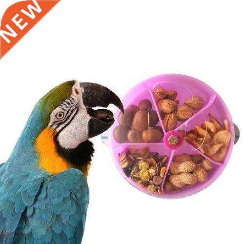 Legendog 1pc Parrot Feeder Creative Rotatable Wheel Grids