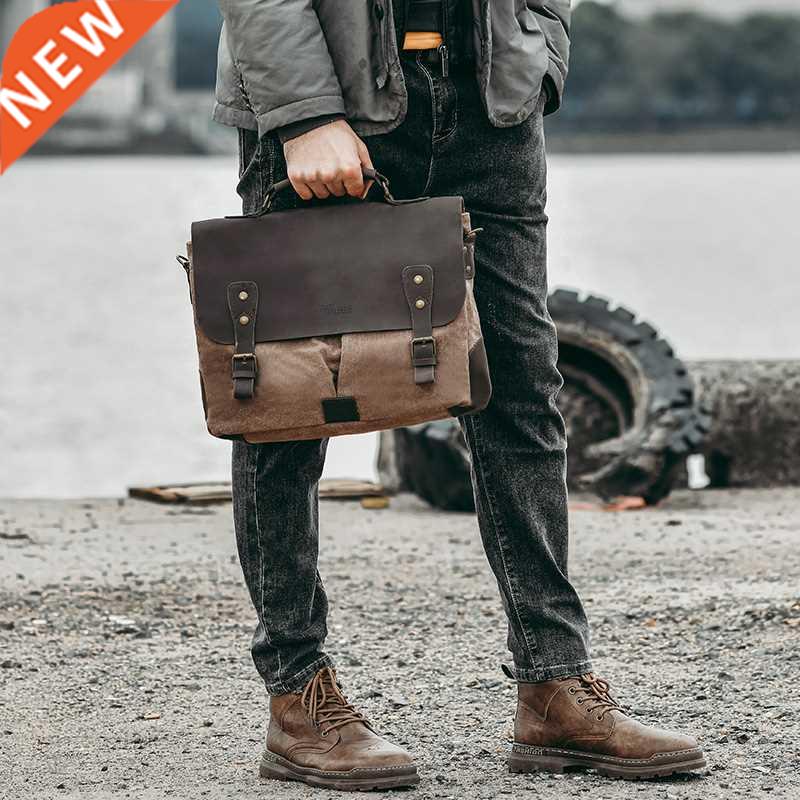 Men Busness Brefcase Messenger Bag 14 nch Laptop Bag V