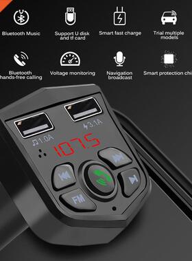 Handsfree Bluetooth-compatible 5.0 Car Kit mp3 3.1A Dual USB