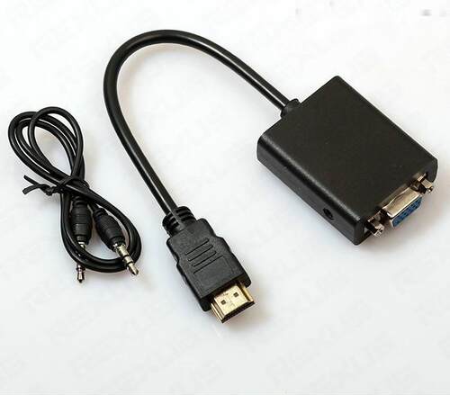 Hdmi TO VGA with .5mm Plug Audio Cable Adapter Converter