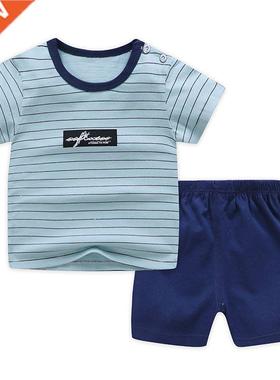 Casual Kids Clothes 2 Piece Set Clothing Green Cool Boy T-sh