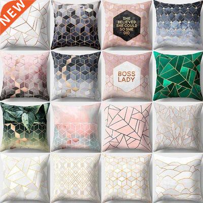 Geometric Printed Polyester Throw Pillow Cases Sofa Cushion