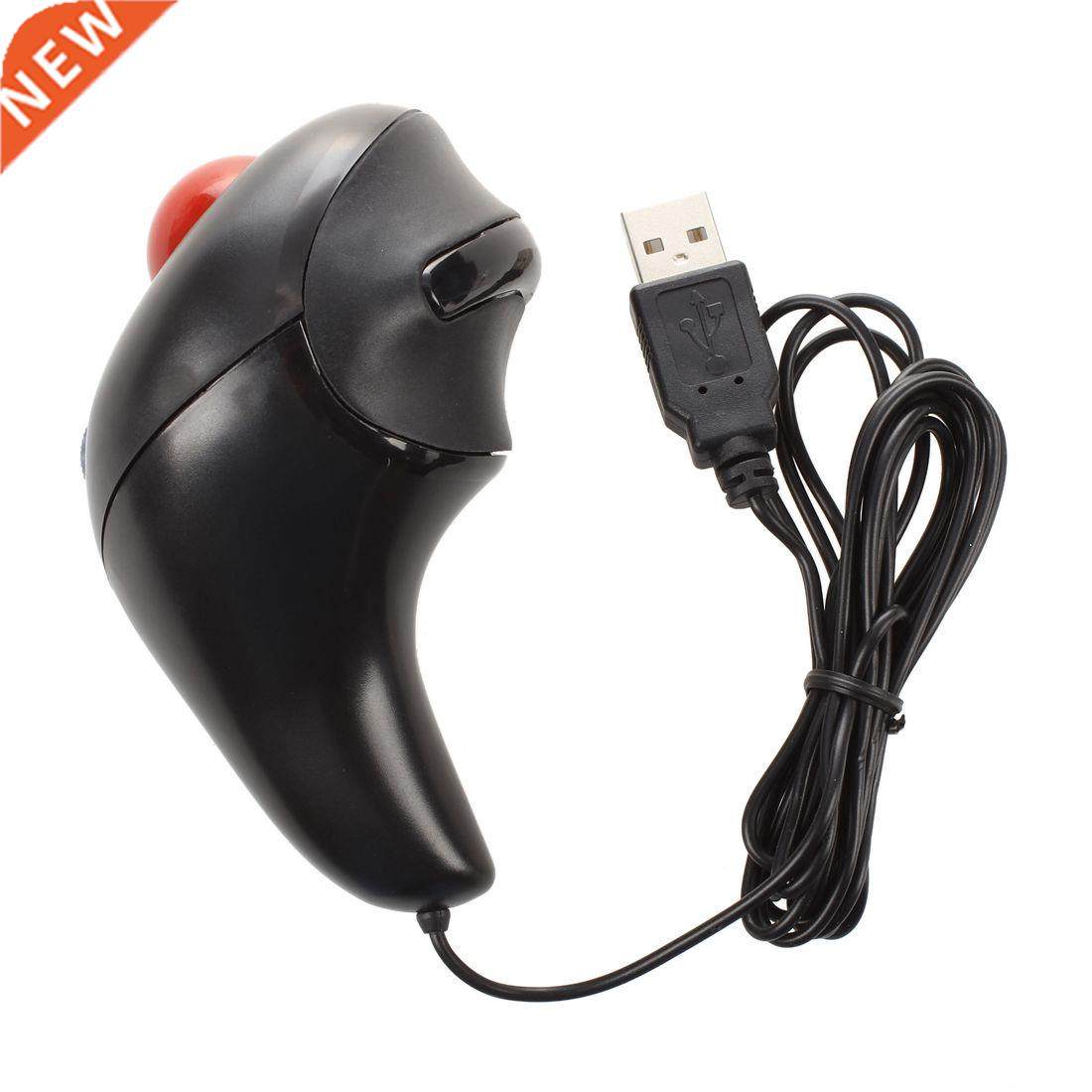 Thumb-Controlled Handheld Wired Trackball Mice Mouse