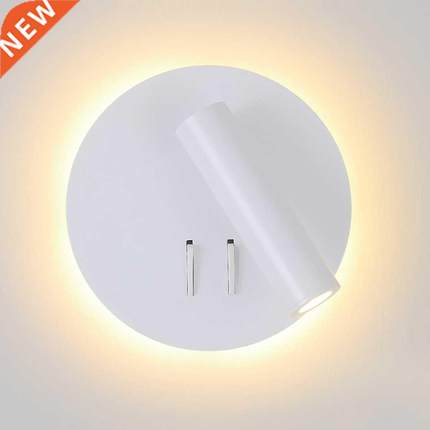 Nordic LED Wall Lamp with switch W spotligh 6W backlight fr