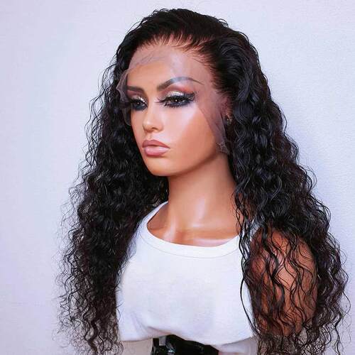 Kryssma Afro Kinky Curly Synthetic Wigs Black Lace Front Wig