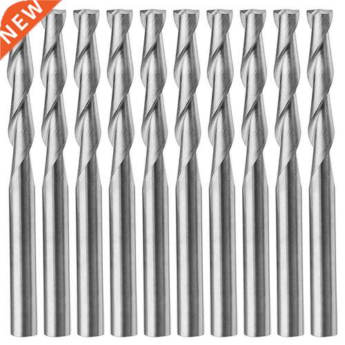 10Pcs Router Bits 1/8In Cutting Diameter Flat Nose End Mill