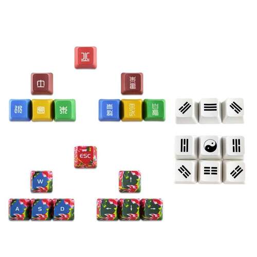 9 Keys Personalized PBT OEM Keycaps for WASD Direction ESC K