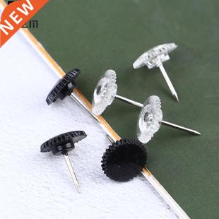 100Pcs Transparent Map Pins Multi-purpsoe Gear-like Pushpin
