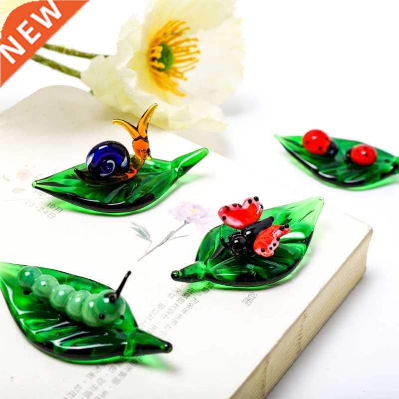 Mini Insect Ornament Green Leaf Butterfly Snail Miniature