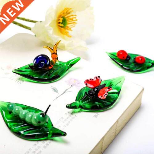 Mini Insect Ornament Green Leaf Butterfly Snail Miniature