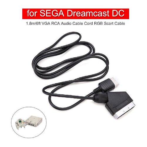 1.8m/6ft VGA RCA Audio Cable Cord RGB Scart Cable for SEGA