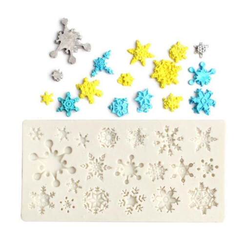 1PCS Snowflake Shape Cake Mold Silicone Snow Fondant Mold Su